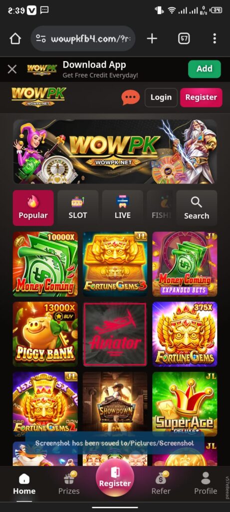 Real Money Earning with WOWPK Game